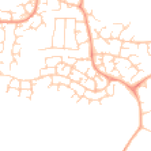 Daytime road noise heatmap for RG19 4RP