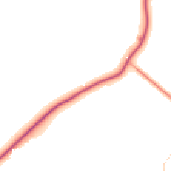 Daytime road noise heatmap for RG19 8BL
