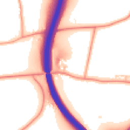 Daytime road noise heatmap for RG20 0NZ