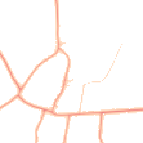 Daytime road noise heatmap for RG20 0PQ