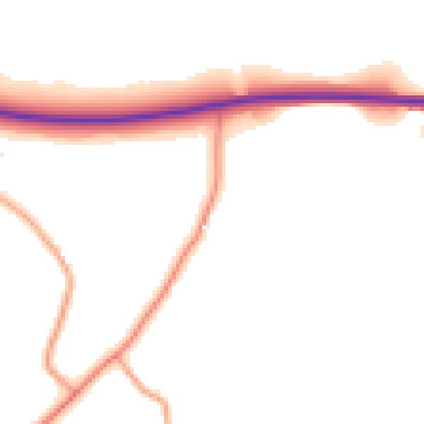 Daytime road noise heatmap for RG20 4HQ