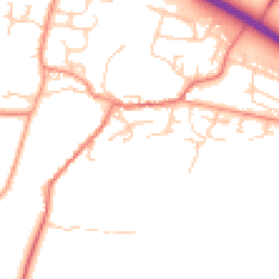 Daytime road noise heatmap for RG20 5NA