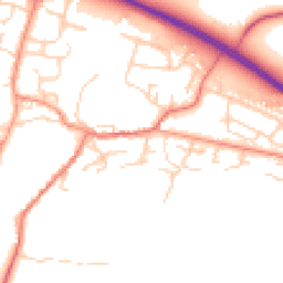 Daytime road noise heatmap for RG20 5NB