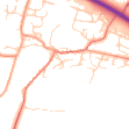Daytime road noise heatmap for RG20 5NE
