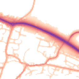Daytime road noise heatmap for RG20 5RG