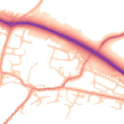 Daytime road noise heatmap for RG20 5RJ
