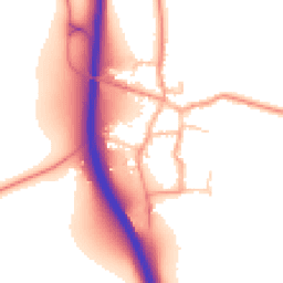 Daytime road noise heatmap for RG20 7LE