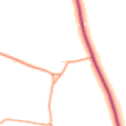 Daytime road noise heatmap for RG20 8QF
