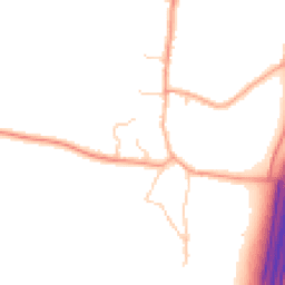 Daytime road noise heatmap for RG20 8TZ