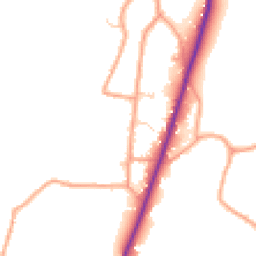 Daytime road noise heatmap for RG20 9NZ