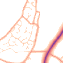 Daytime road noise heatmap for RG20 9TS