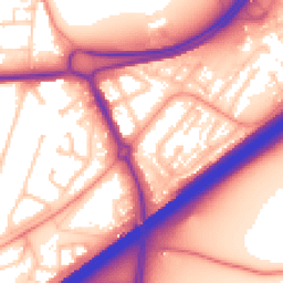 Daytime road noise heatmap for RG21 3BB