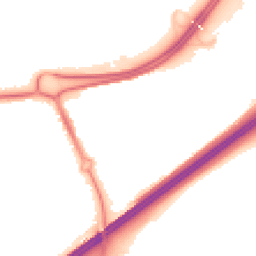Night-time road noise heatmap for RG21 3BD