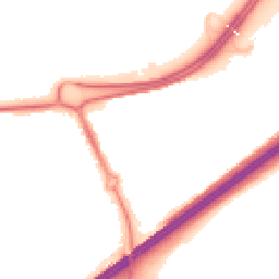 Night-time road noise heatmap for RG21 3BE