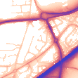 Daytime road noise heatmap for RG21 3BP