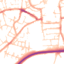 Daytime road noise heatmap for RG21 3BU