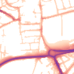 Daytime road noise heatmap for RG21 3DG