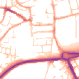 Daytime road noise heatmap for RG21 3DP
