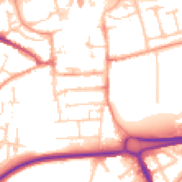 Daytime road noise heatmap for RG21 3DX