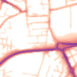 Daytime road noise heatmap for RG21 3PZ