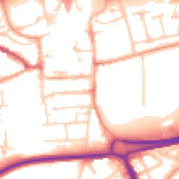 Daytime road noise heatmap for RG21 3UT