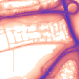 Daytime road noise heatmap for RG21 4BU