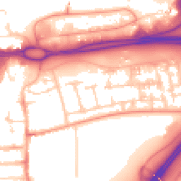 Daytime road noise heatmap for RG21 4BW