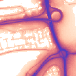 Daytime road noise heatmap for RG21 4NY