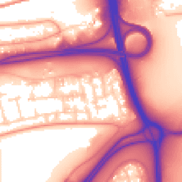 Daytime road noise heatmap for RG21 4NZ