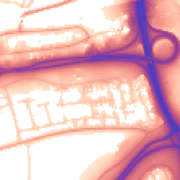 Daytime road noise heatmap for RG21 4PZ
