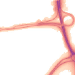 Night-time road noise heatmap for RG21 4PZ