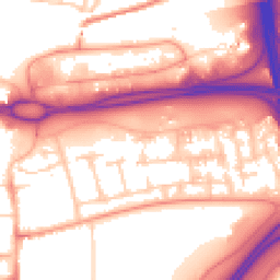 Daytime road noise heatmap for RG21 4QB