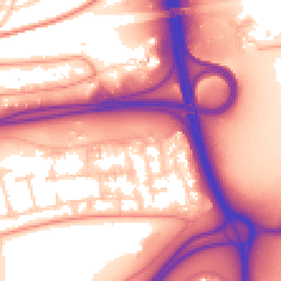 Daytime road noise heatmap for RG21 4QE