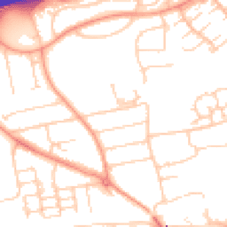 Daytime road noise heatmap for RG21 5NY