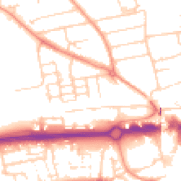 Daytime road noise heatmap for RG21 6AR