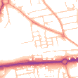 Daytime road noise heatmap for RG21 6AX