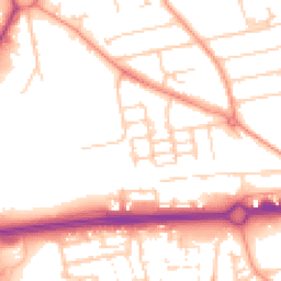 Daytime road noise heatmap for RG21 6AZ