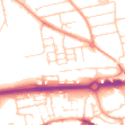 Daytime road noise heatmap for RG21 6BD