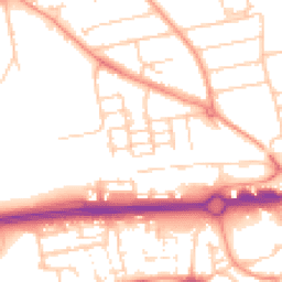 Daytime road noise heatmap for RG21 6BE