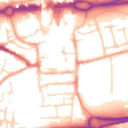 Daytime road noise heatmap for RG21 7NT