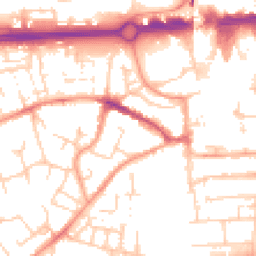 Daytime road noise heatmap for RG21 8AD