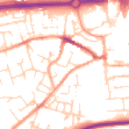 Daytime road noise heatmap for RG21 8UN