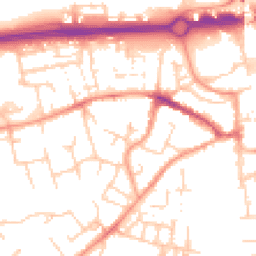 Daytime road noise heatmap for RG21 8XJ