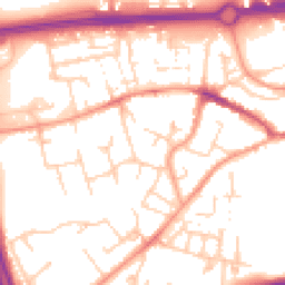 Daytime road noise heatmap for RG21 8XQ