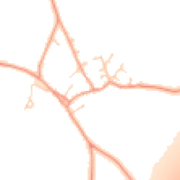 Daytime road noise heatmap for RG25 2BX