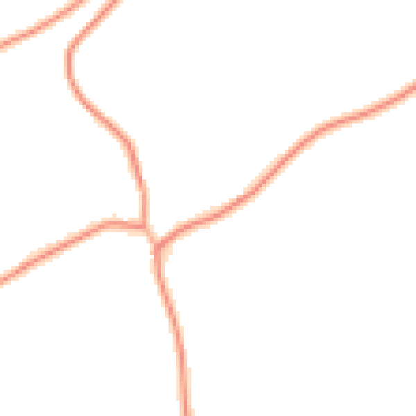 Daytime road noise heatmap for RG25 2DY