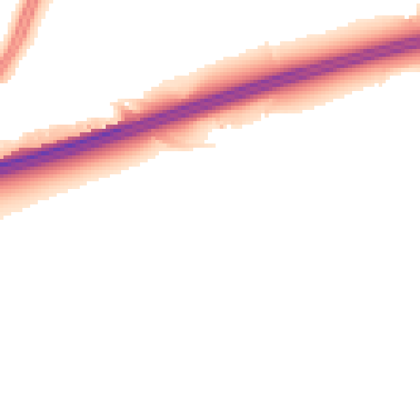 Night-time road noise heatmap for RG25 2NA