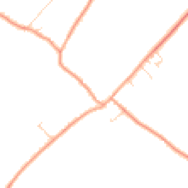 Daytime road noise heatmap for RG25 2RA