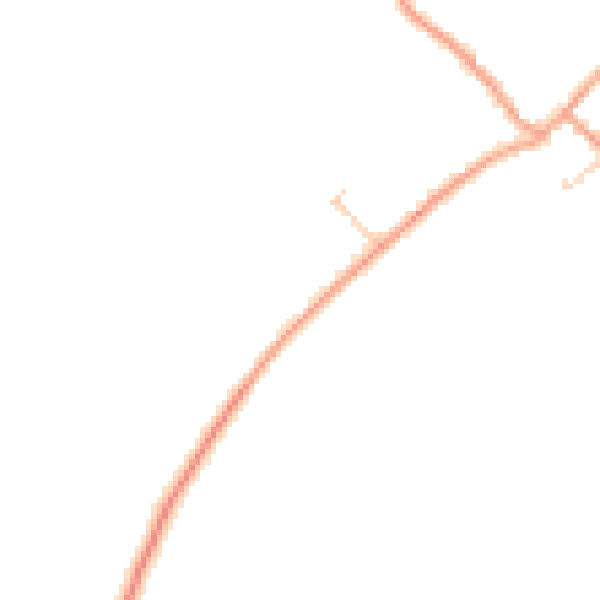 Daytime road noise heatmap for RG25 2RJ