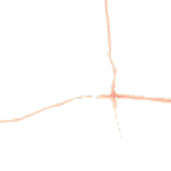 Night-time road noise heatmap for RG25 3HE